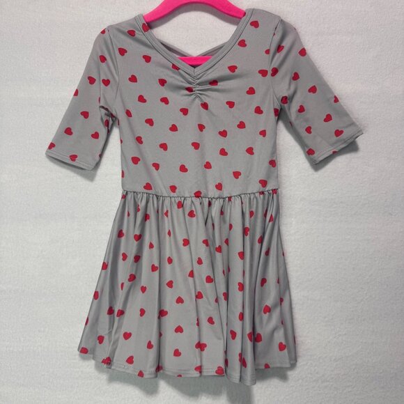 Dotdotsmile Dress Size 2T Gray with Red Hearts New with Tags - Picture 1 of 7